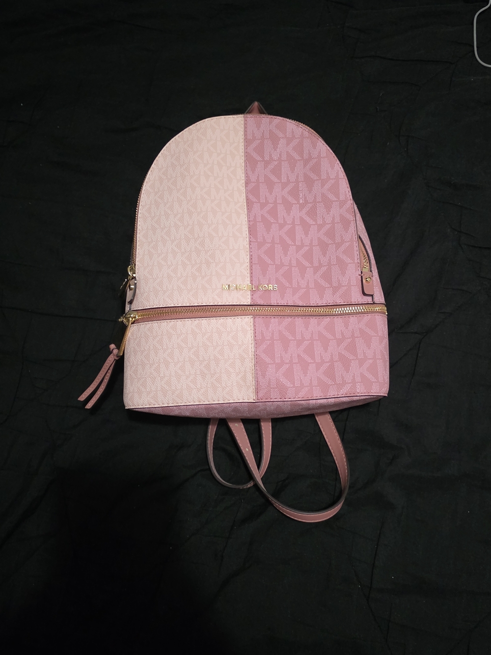 Michael Kors Pink Two-Tone Signature Backpack